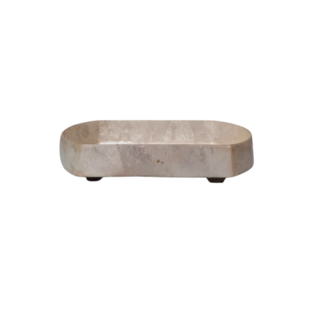 Tray Oval on Leg White Shell