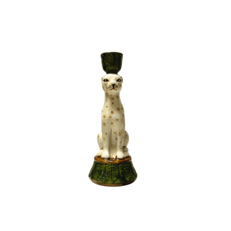 Candle Holder Leopard Small Natural