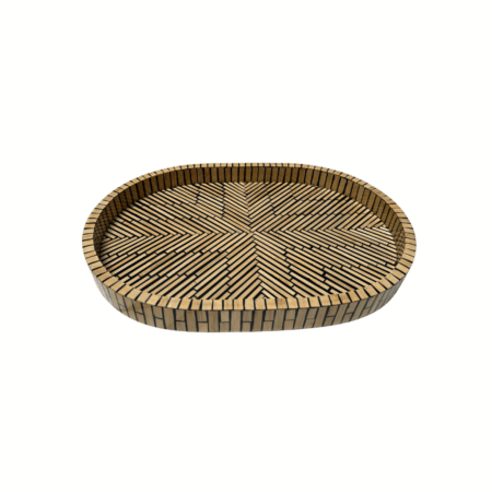 Mop Tray Oval Herringbone Medium
