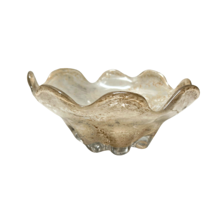 Bowl Flower Shape Glass Natural