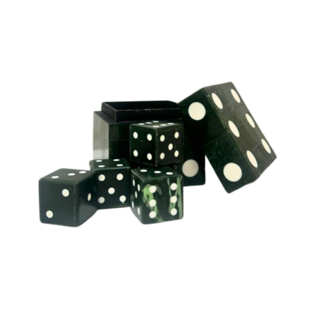 5 Dice In Green Box